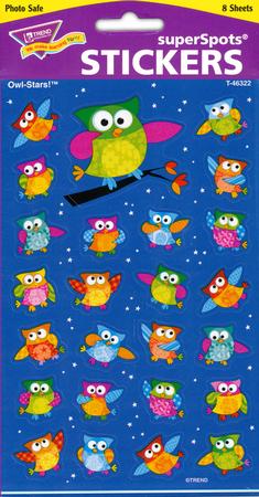 Owl-Stars! Super Shape Large Stickers