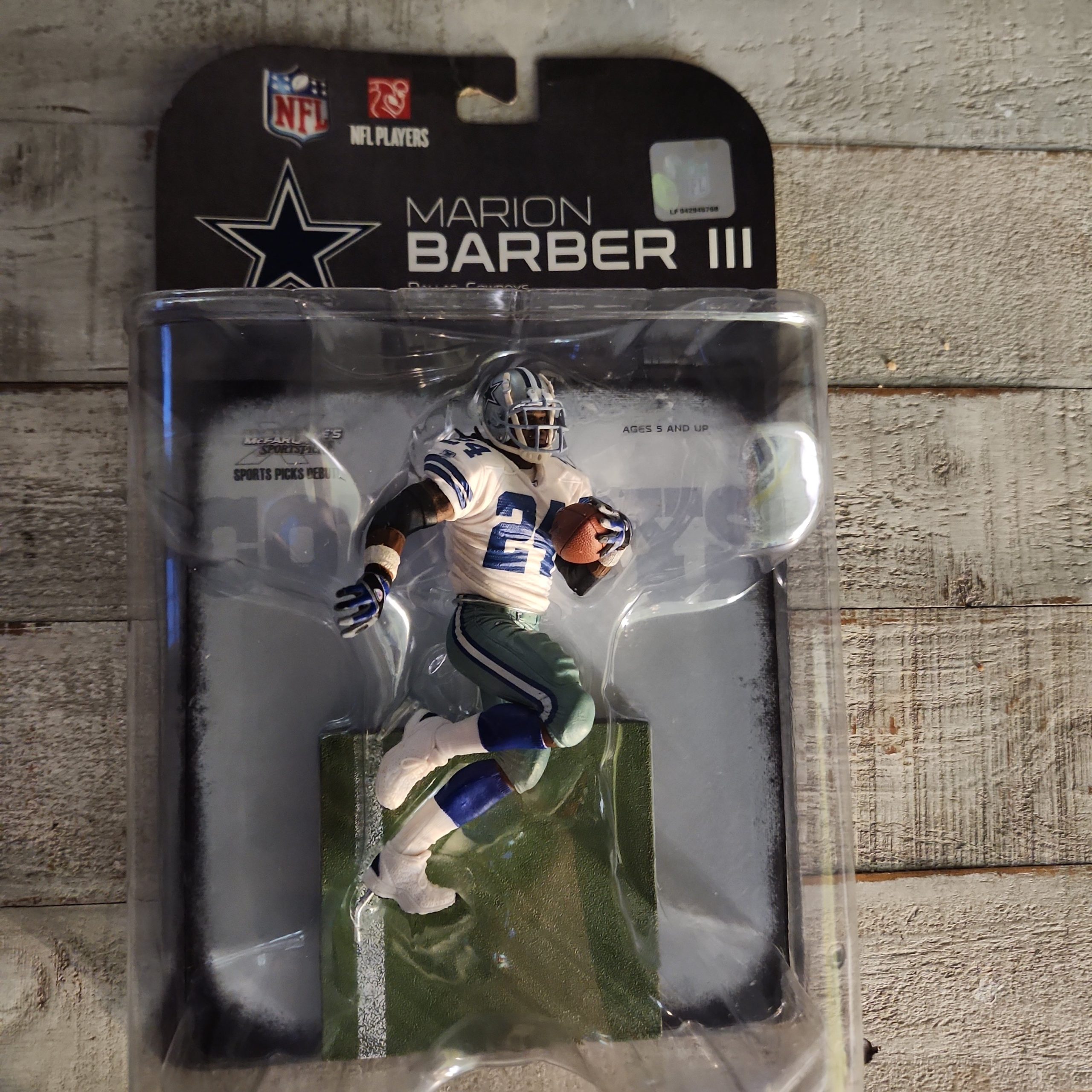 Mcfarlane Toys NFL MARION BARBER III White Jersey Variant 2008 Cowboys Debut