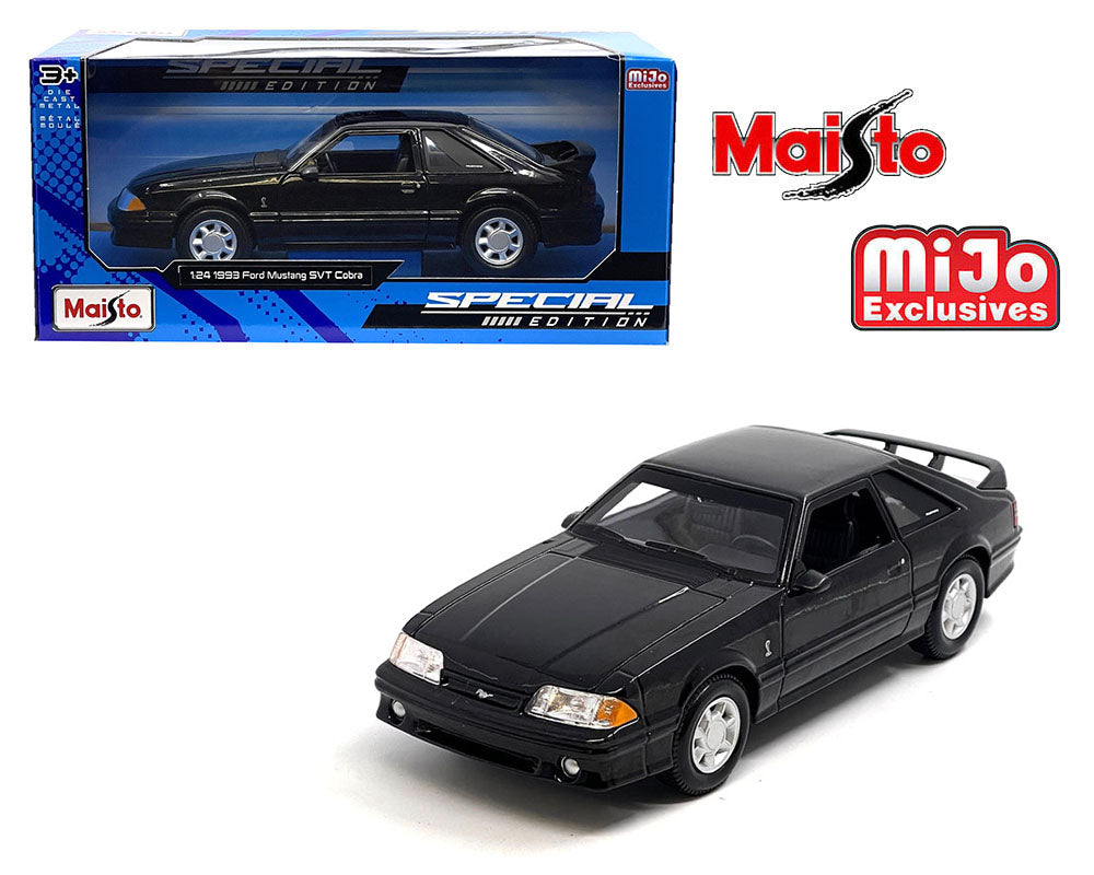 Maisto 1:24 Ford Mustang SVT Cobra 1993 – Black – Special Edition – Mijo Exclusives