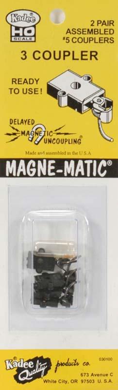 Kadee 3 HO #5 Universal Magna-Matic Couplers (4)