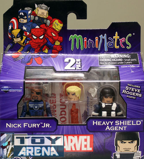 Marvel Minimates Series 51 Nick Fury Jr and Heavy Shield Agent 2 Pack Action Figure