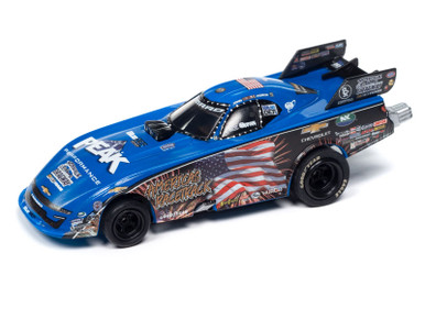 Auto World John Force Night Under Fire 2023 Chevy Camaro Funny Car 4Gear HO Slot Car