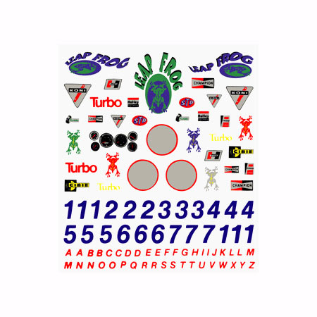 Dry Transfer Decals, Sponsors & Numbers