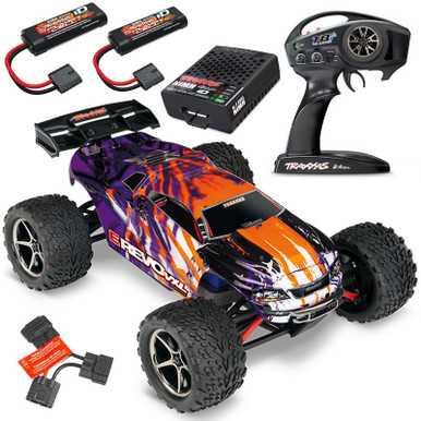 Traxxas 1/16 E-Revo VXL Brushless 4WD RTR RC Truck w/ID Battery & USB-C Charger 50+MPH COMBO