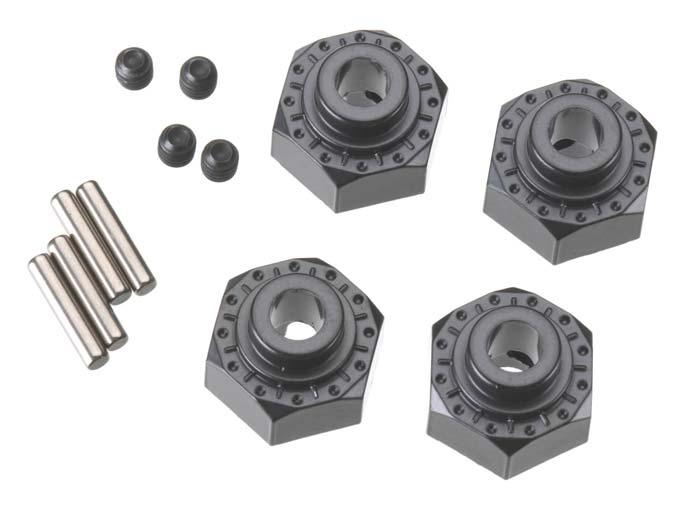 Axial AX30429 Wraith AX10 MAX-D Bomber Score Aluminum Hex Hub 12mm Black (4)