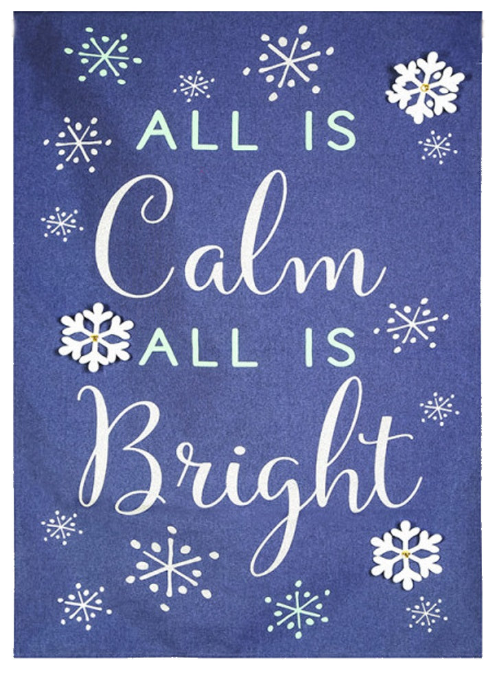 All is Calm – All is Bright Garden Flag