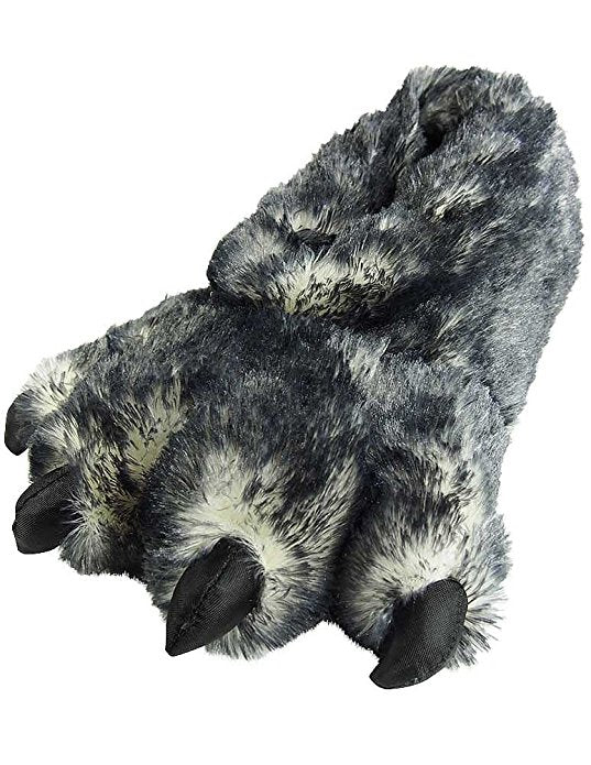 Black Tip Wolf Claw Slippers 12″