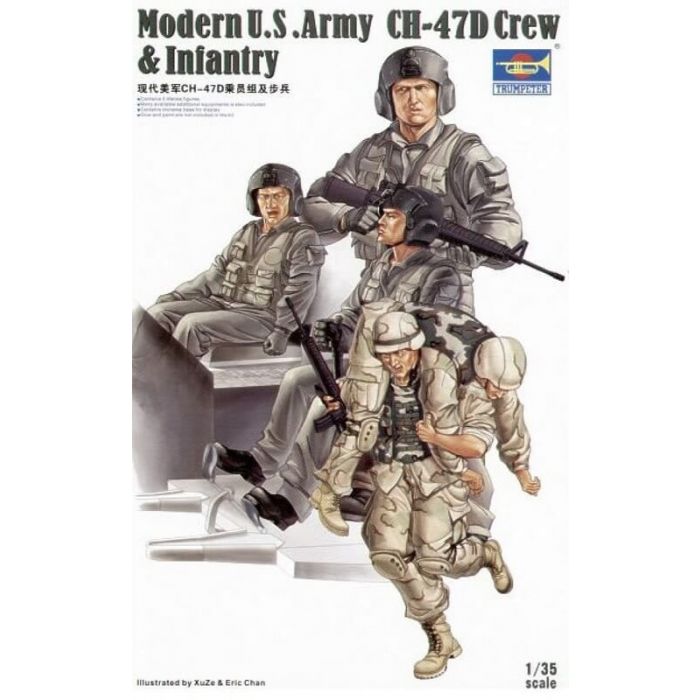 Trumpeter 1:35 Modern U.S. Army CH-47D Crew & Infantry Plastic Model Kit