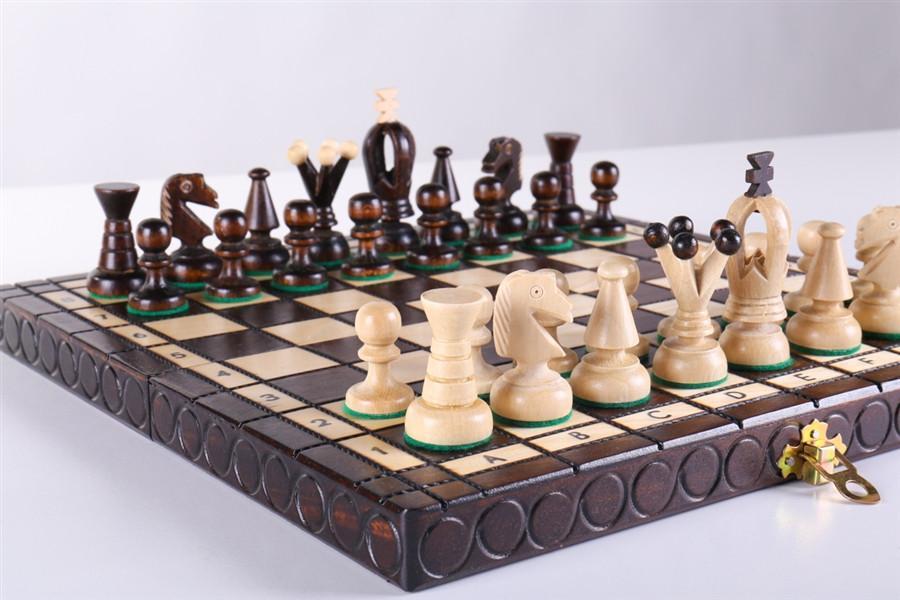 KINGS Wooden Chess Set, 11 1/4″ Square