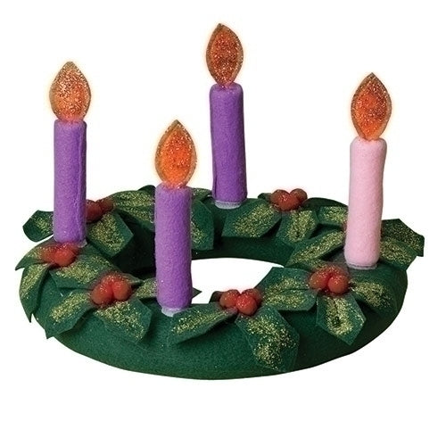 Fabric Advent Wreath with Candles and…