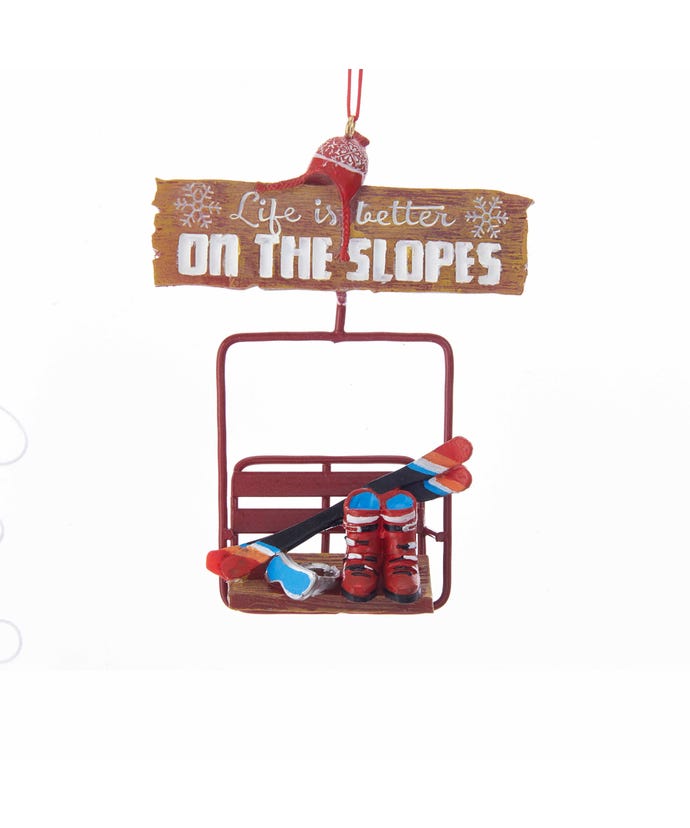 Life is Better Ski Lift Ornament