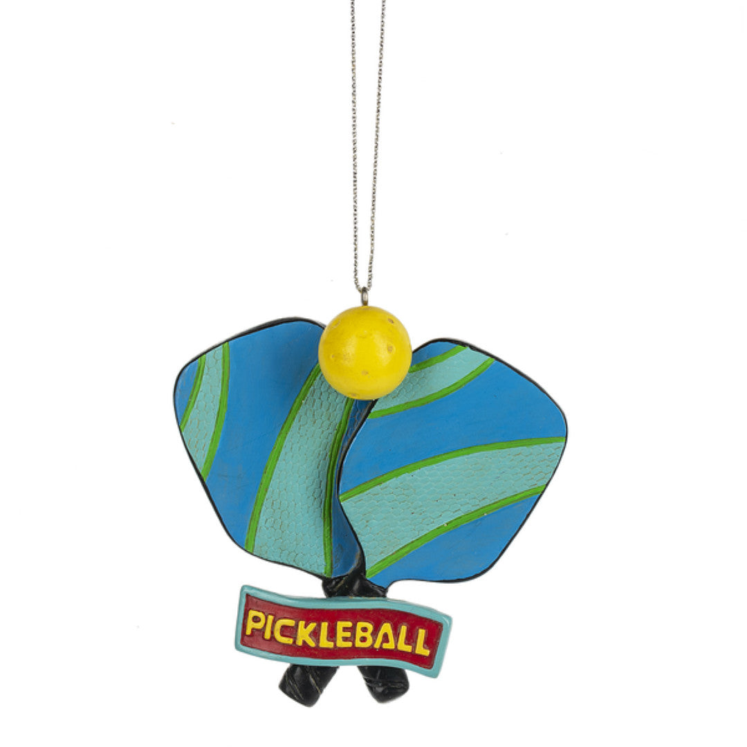 Pickle Ball Racquet with Ball Ornament