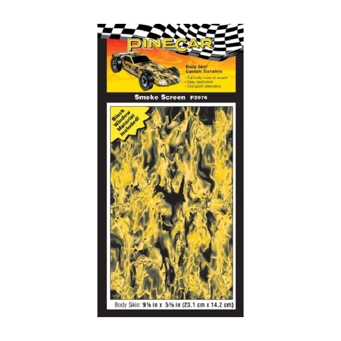 Pinecar Pinewood Derby Body Skin Transfer Smoke Screen