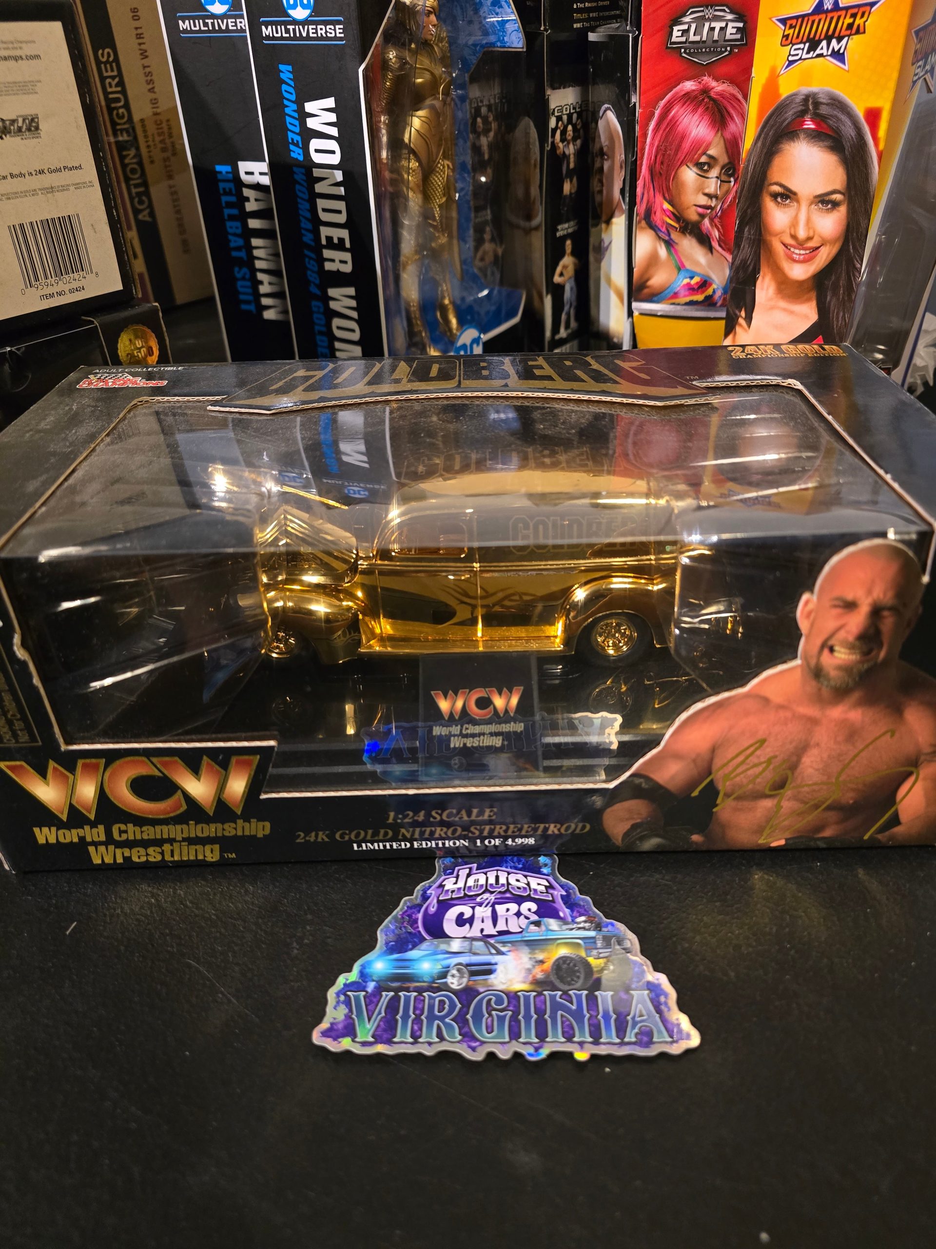 Goldberg 1998 WCW 24K Gold Nitro Streetrod Racing Champions 1:24 Scale NEW