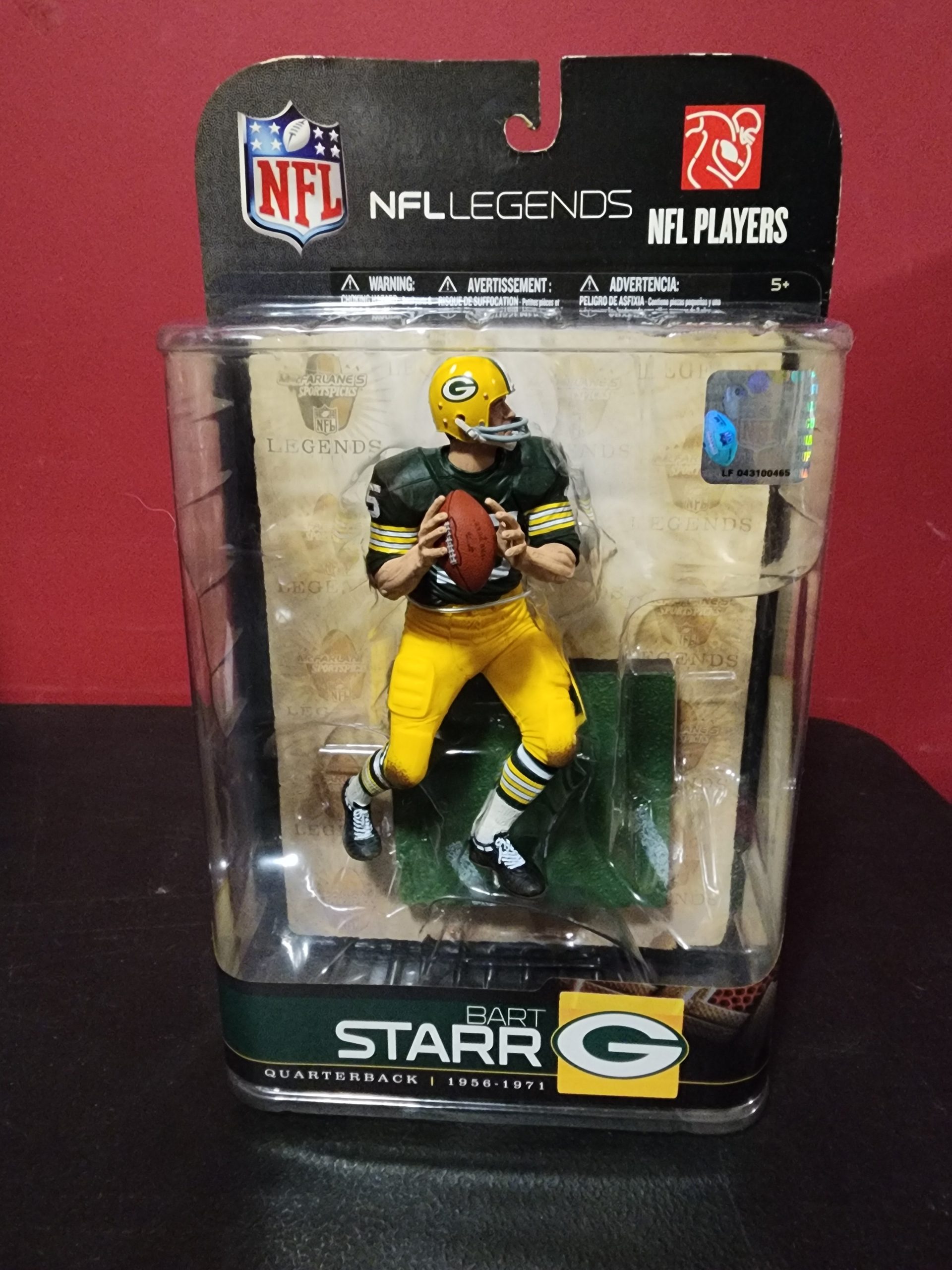 Bart Starr McFarlane Sports 2009 NFL Legends Figure Green Bay Packers