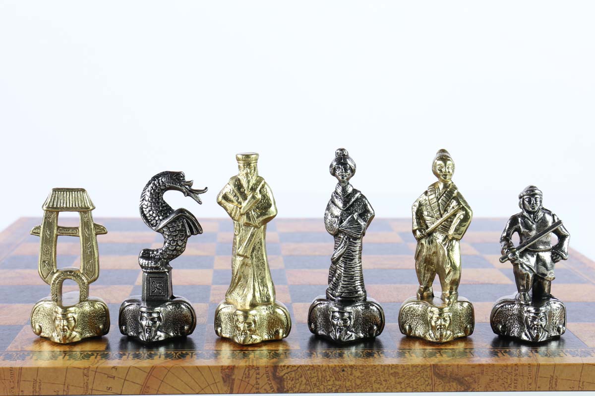 Samurai Themed Metal Chess Men