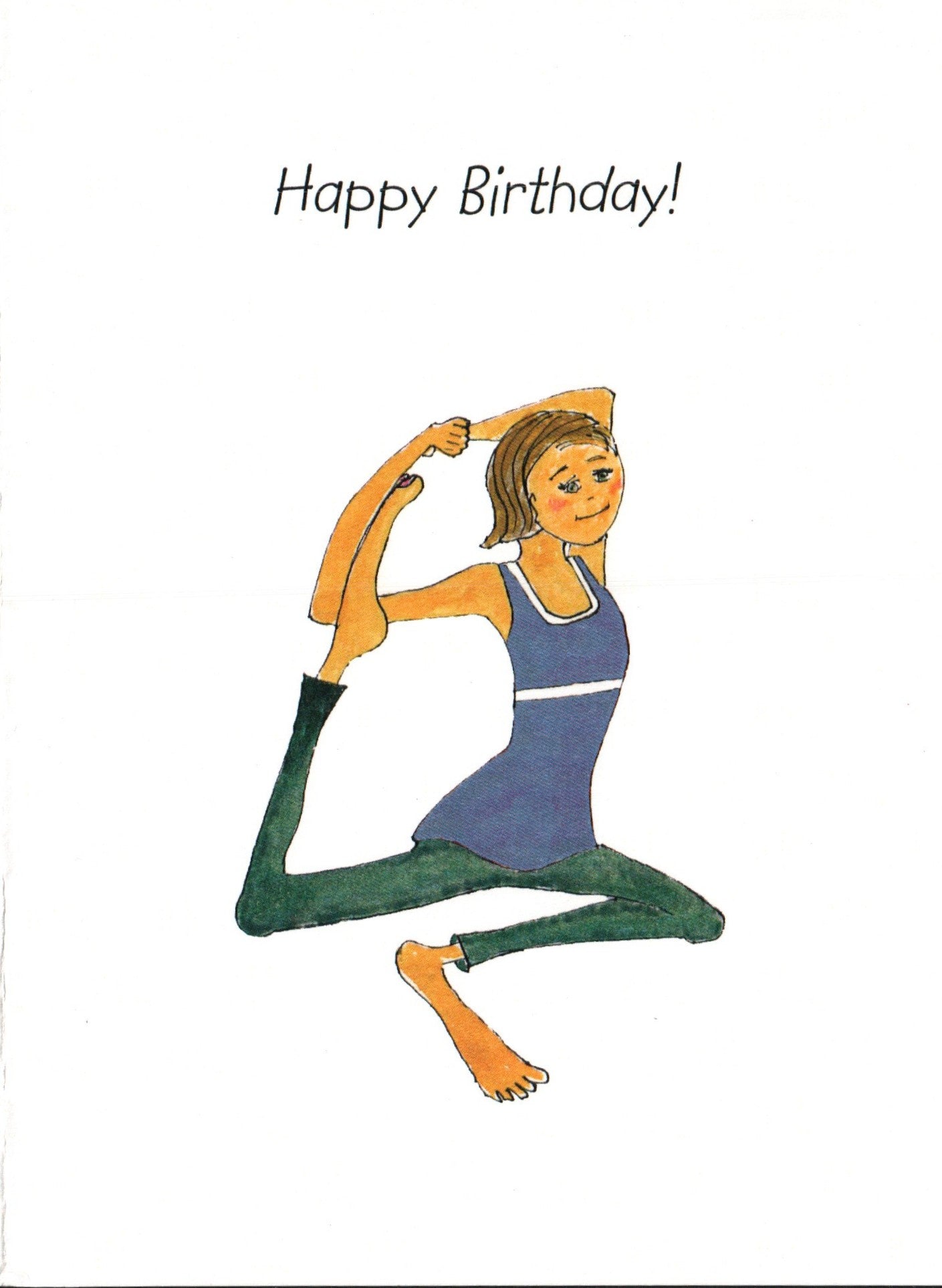 Andi’s Yoga Pigeon Birthday Card