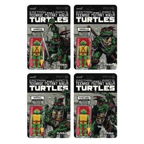 Super7 Teenage Mutant Ninja Turtles Mirage Variant 3.75-Inch ReAction Figure Set of 4