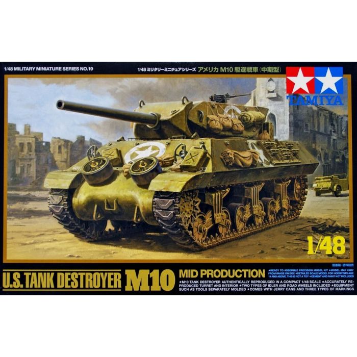 Tamiya 1/48 US Tank Destroyer M10 Plastic Model Kit