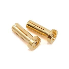 TQ Wire 4mm Low Profile Male Bullet Connectors (Gold) (14mm) (2)