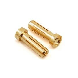 TQ Wire 5mm “Low Profile” Male Bullet Connector (Gold) (2)