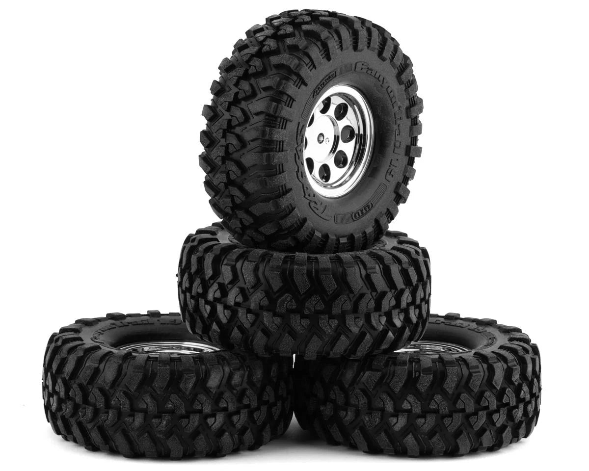 TRX-4 Pre-Mounted Canyon Trail 1.9″ Crawler Tires w/8-hole Mag Wheels (Chrome) (4)