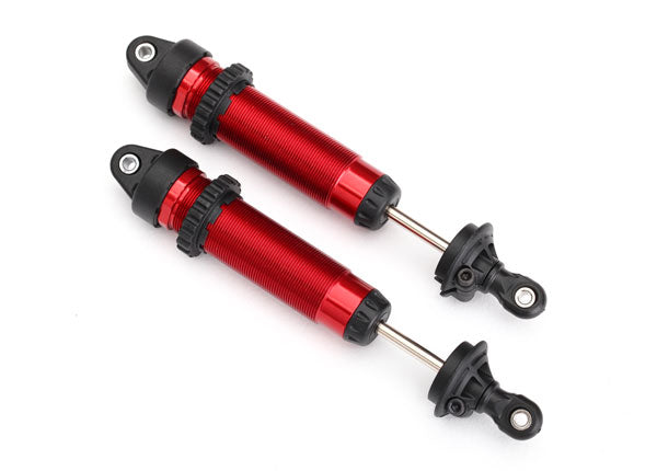 Front Aluminum GTR Shocks, 134mm, Threaded, Red