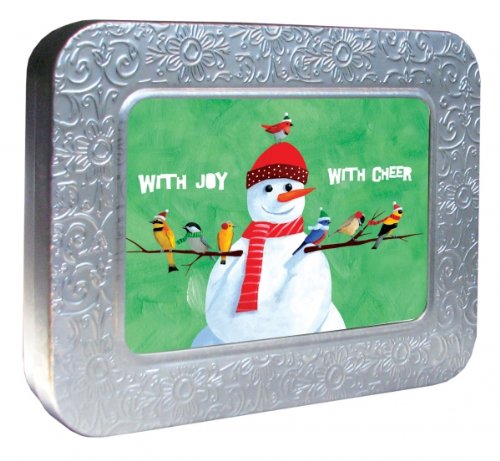 Embossed Notecards In Tin – Christmas…