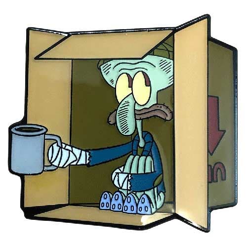 Zen Monkey: Homeless Squidward – SpongeBob SquarePants Enamel Pin